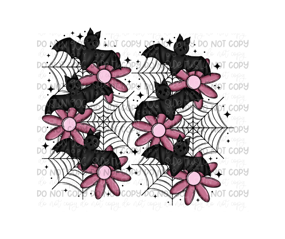 Bat-flower SLEEVES-Ready to Press Transfer