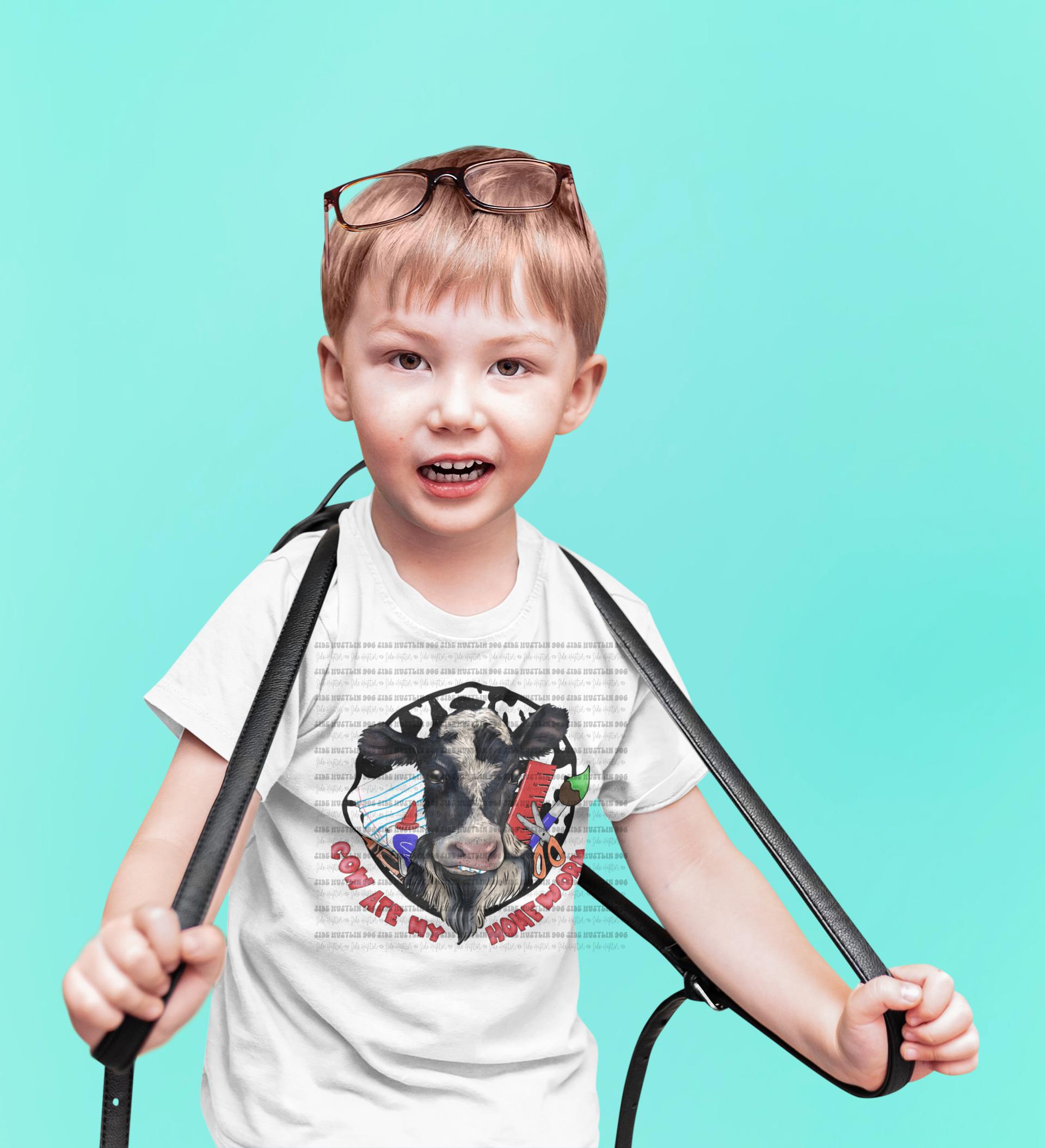 Cow ate Homework Youth Tee