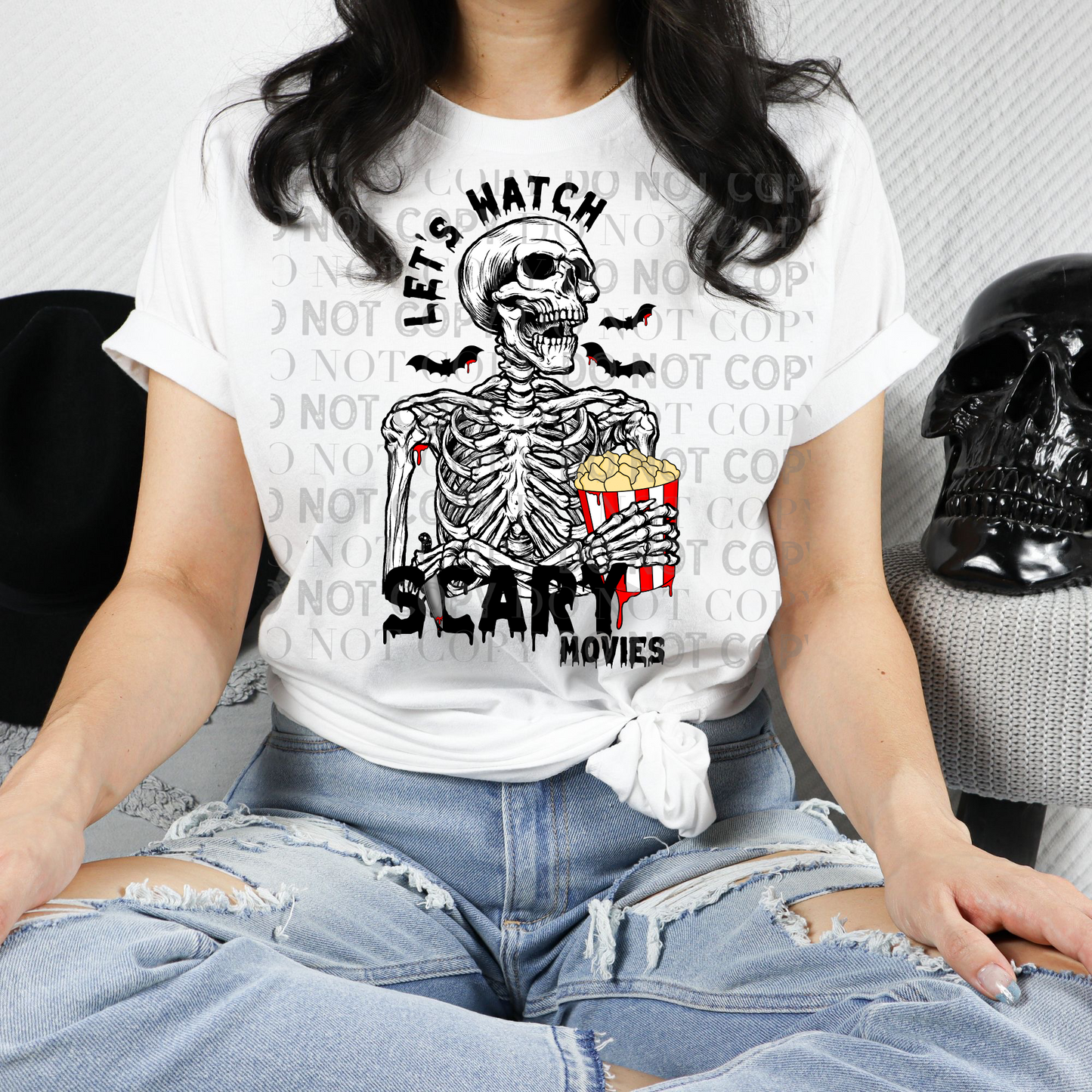 Let's Watch Scary Movies Tee