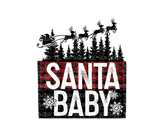 Santa Baby sleigh-Ready to Press Transfer