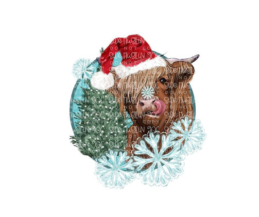 Highland Cow snowflake-Ready to Press Transfer