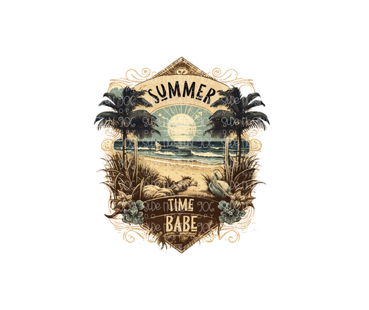 Summer Time Babe-Ready to Press Transfer