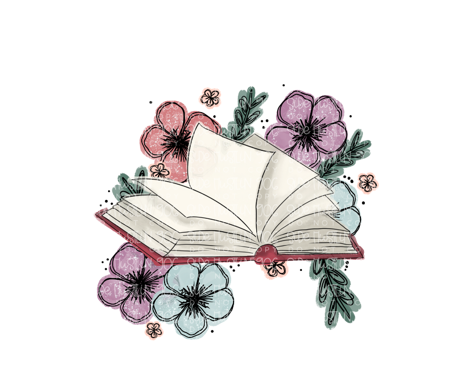 Floral Book -Ready to Press Transfer