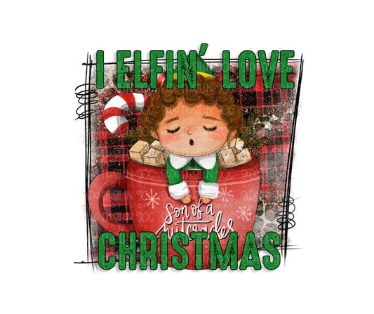 Elfin Love Christmas-Ready to Press Transfer
