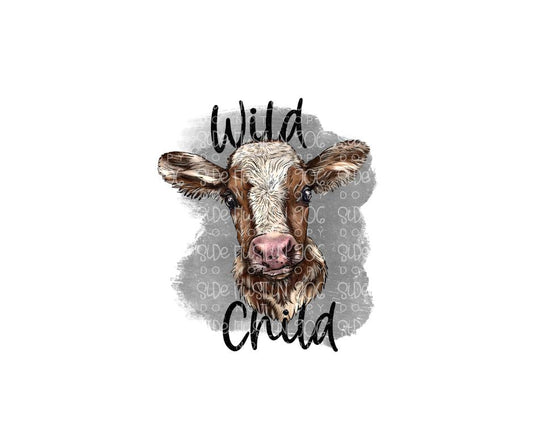 Wild Child cow-Ready to Press Transfer