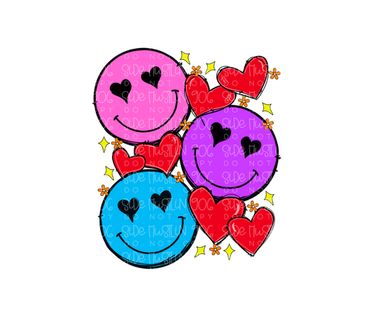 Smile Hearts-Ready to Press Transfer