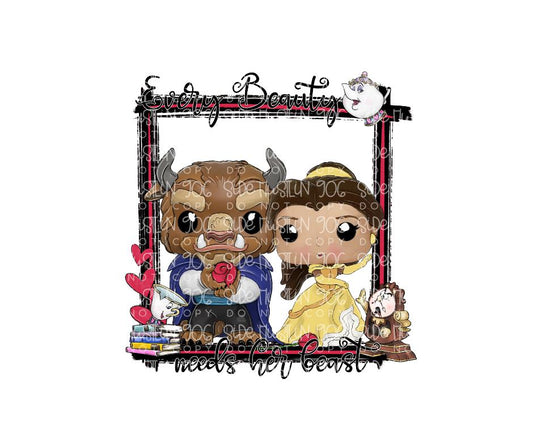 Every Beauty needs Her Beast-Ready to Press Transfer