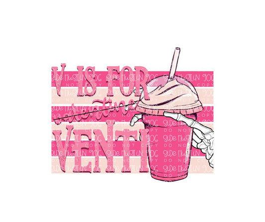 V is for Venti-Ready to Press Transfer