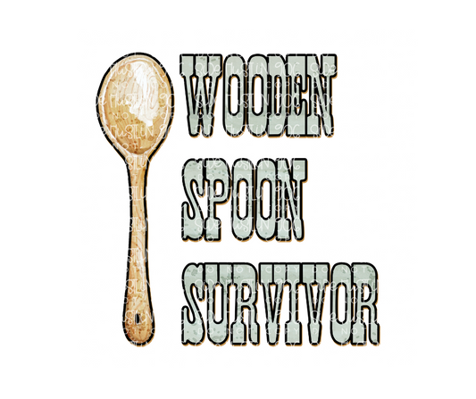 Wooden Spoon Survivor-Ready to Press Transfer