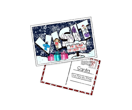 Santa Postcard-Ready to Press Transfer