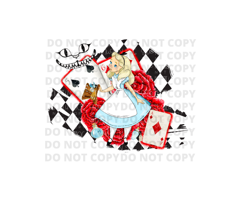 Checkered Alice-Ready to Press Transfer