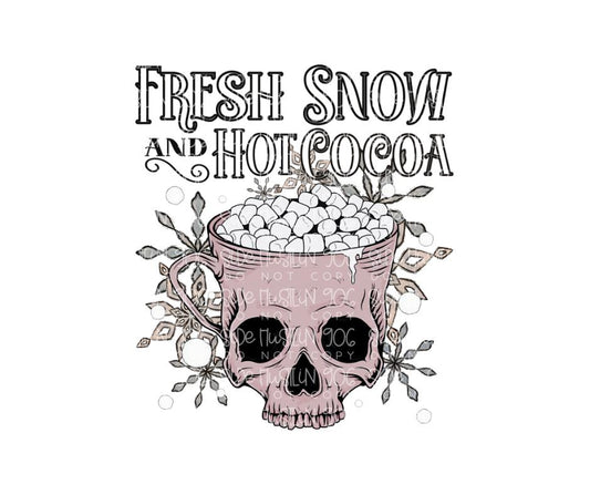 Fresh Snow & Hot Cocoa-Ready to Press Transfer