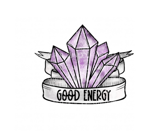 Good Vibes crystals-Ready to Press Transfer