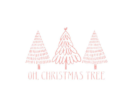 Oh, Christmas Tree pink-Ready to Press Transfer