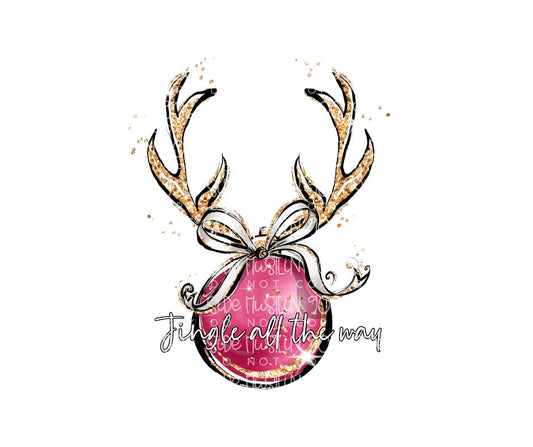 Jingle all the Way antler -Ready to Press Transfer