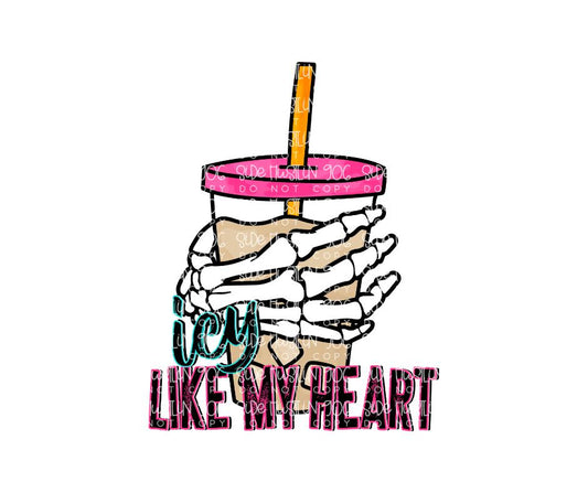 Icey like My heart skellie-Ready to Press Transfer