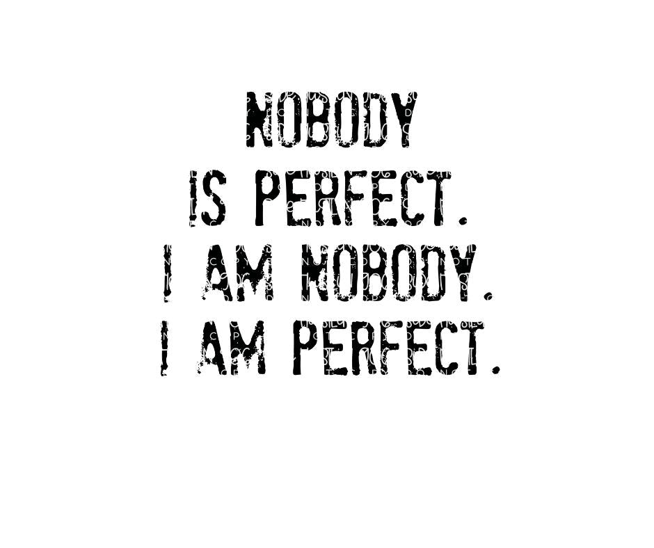 Nobody is Perfect-Ready to Press Transfer