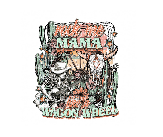 Wagon Wheel-Ready to Press Transfer