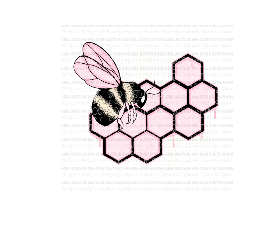 Bee Honeycomb-Ready to Press Transfer