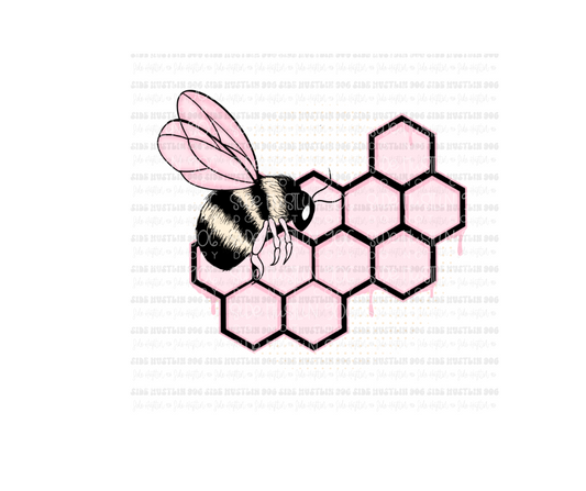 Bee Honeycomb-Ready to Press Transfer