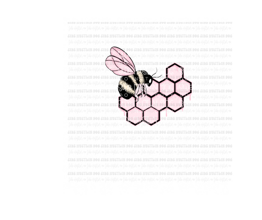 Bee Honeycomb -Ready to Press Transfer