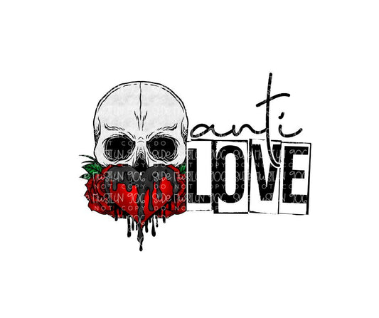 Anti-Love skull-Ready to Press Transfer
