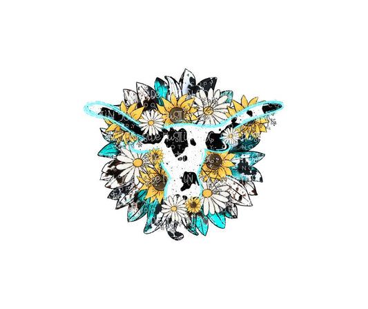 Longhorn sunflowers-Ready to Press Transfer