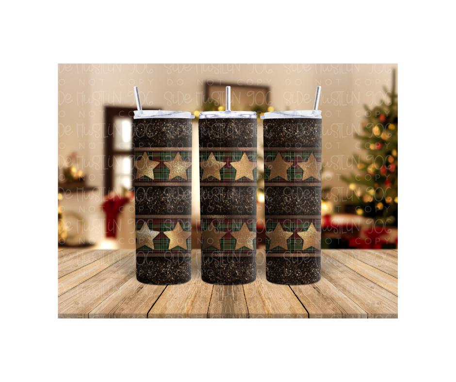 Stars and Striped Christmas Tumbler