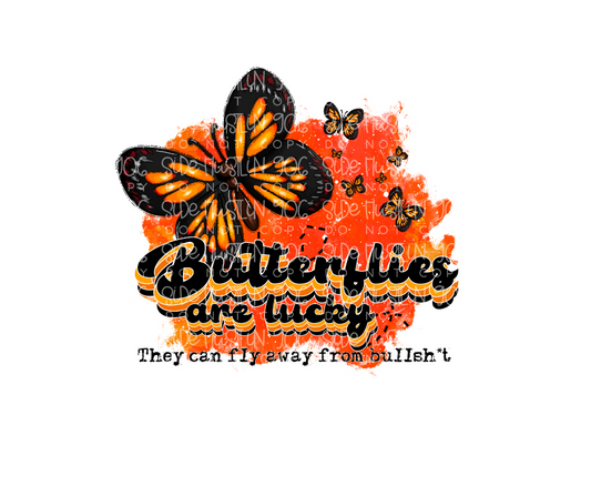 Butterflies are Lucky-Ready to Press Transfer