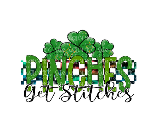 Pinches get Stitches-Ready to Press Transfer