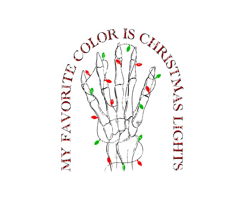Favorite color Christmas Lights-Ready to Press Transfer