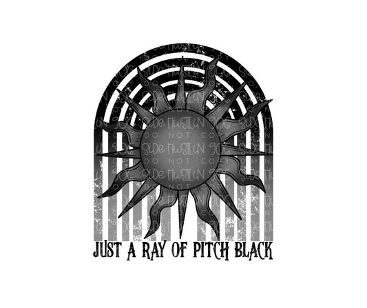 Ray of pitch black Sunshine-Ready to Press Transfer