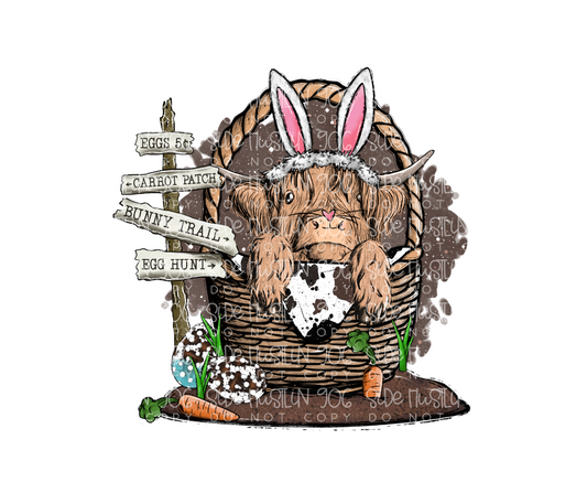 Easter Cow-Ready to Press Transfer