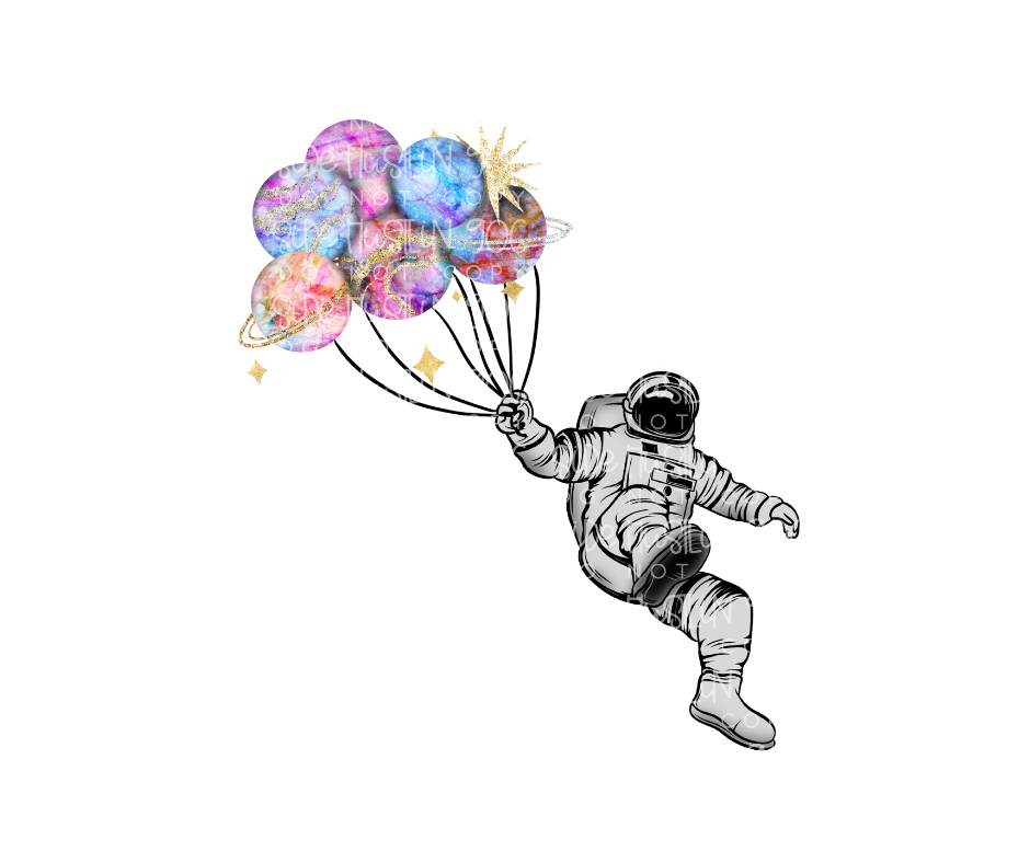Astronaut with balloons-Ready to Press Transfer