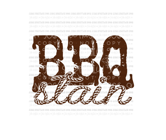 BBQ Stain-Ready to Press Transfer