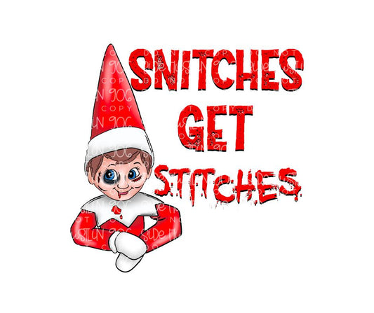 Snitches get Stiches elf-Ready to Press Transfer