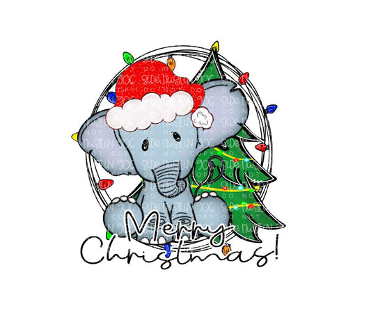 Merry Christmas elephant-Ready to Press Transfer