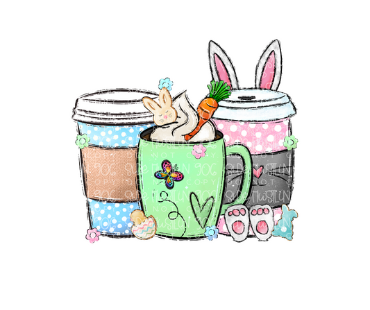 Easter Coffee-Ready to Press Transfer