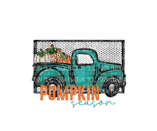Pumpkin Season truck-Ready to Press Transfer
