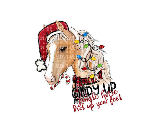 Giddy Up Jingle Horse-Ready to Press Transfer