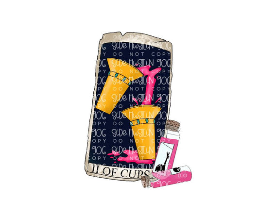 The II of Cups card-Ready to Press Transfer