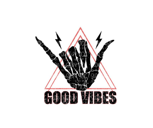 Good Vibes skellie-Ready to Press Transfer