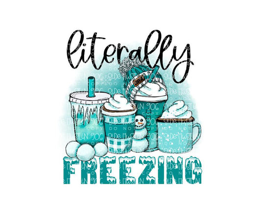 Literally Freezing coffee-Ready to Press Transfer