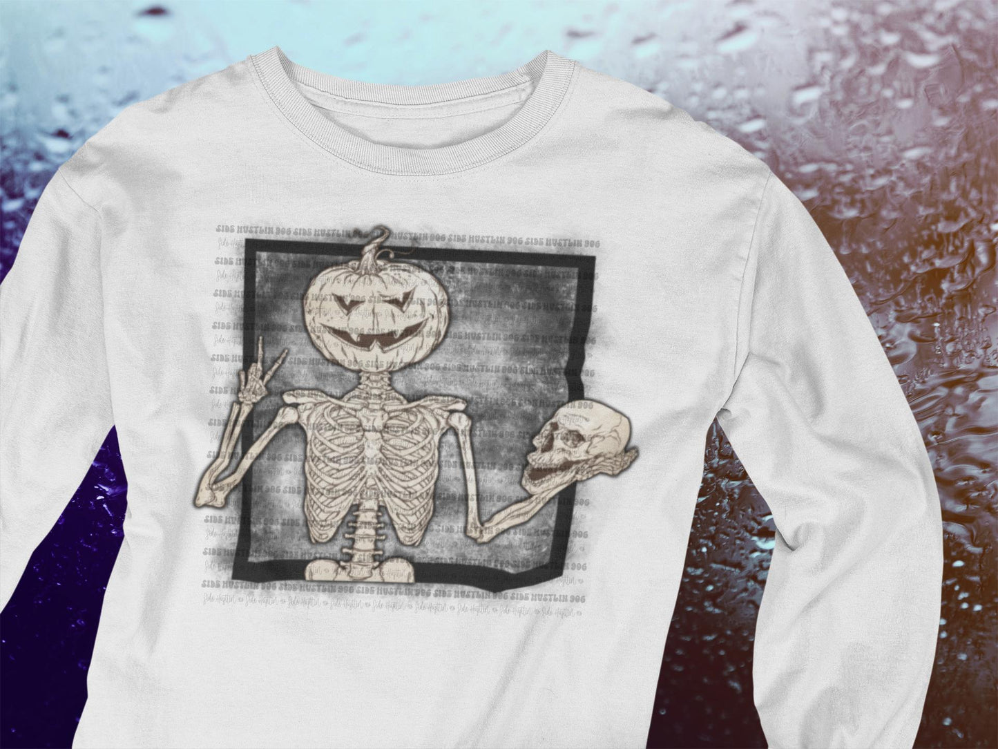 Pumpkin skellie long sleeve tee