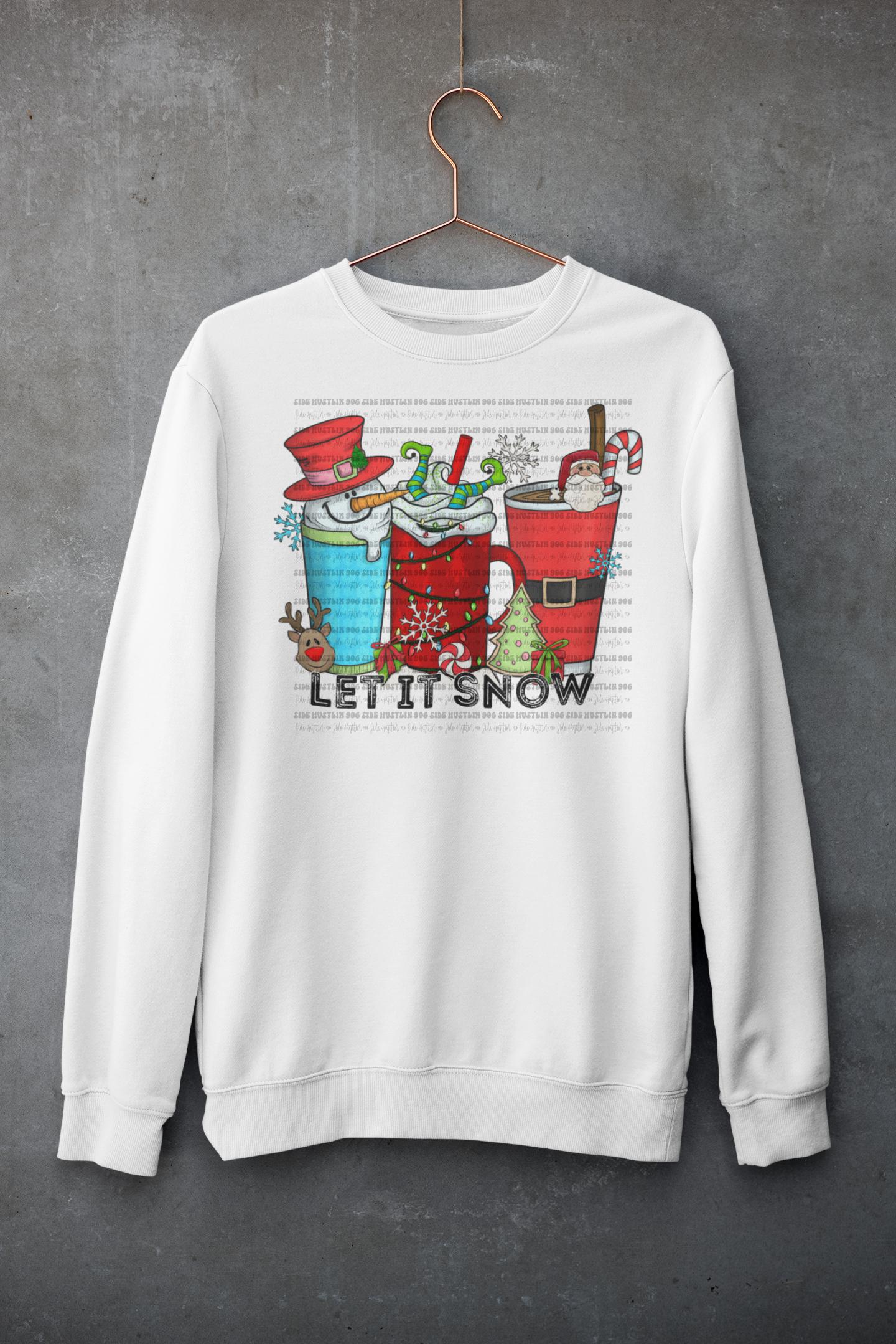 Let it Snow coffee cups Sweatshirt