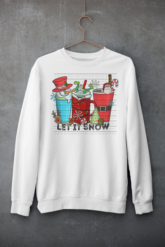 Let it Snow coffee cups Sweatshirt